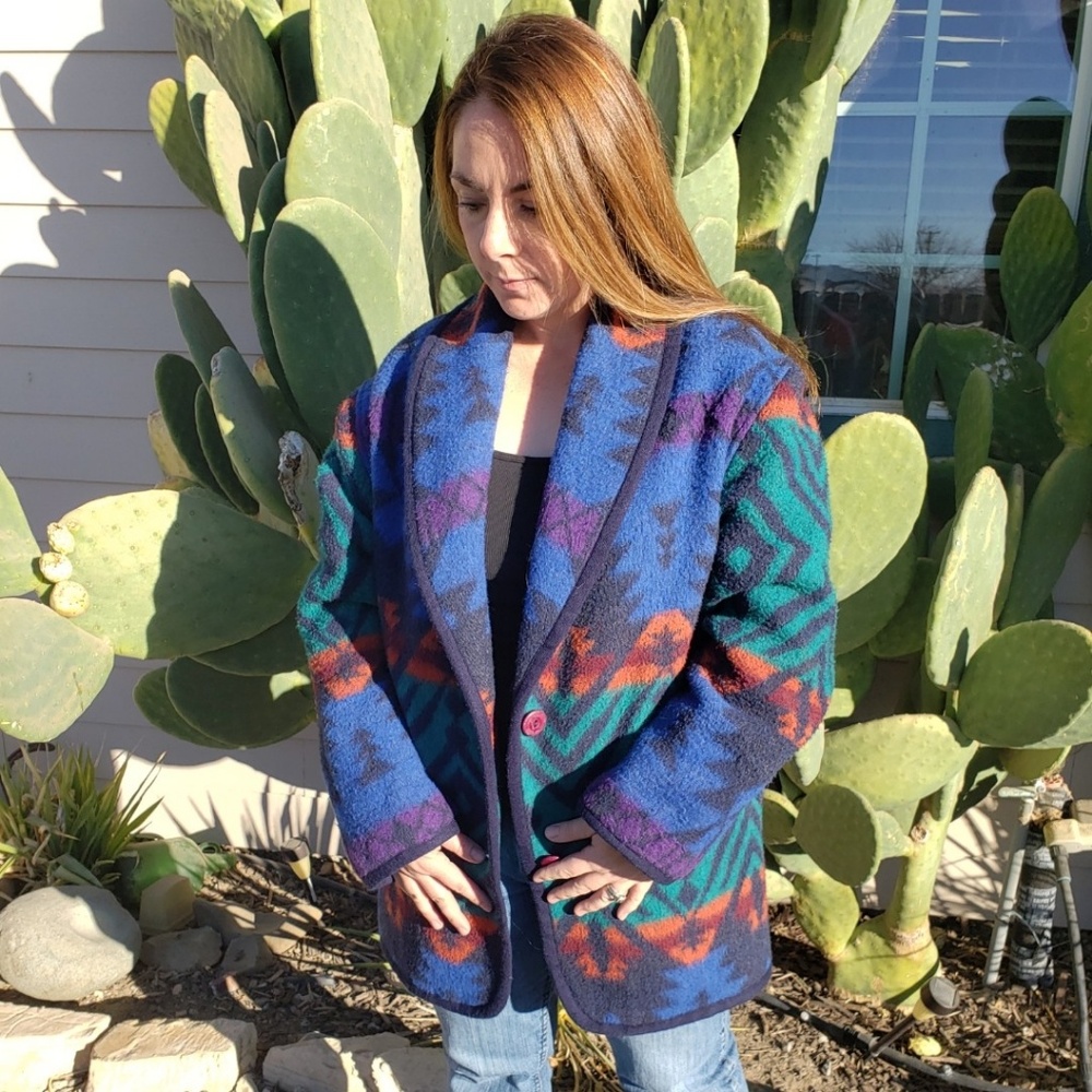 Aztec Vintage Wool Jacket - Hunters Run - Picture 7 of 8